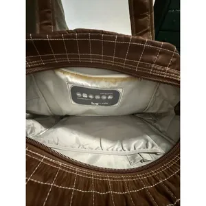 Large Lug Puddle Jumper Brown Quilted Tote Travel Overnight Carryon Bag Pockets thumbnail 7