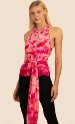 Trina Turk silk‎ blaze halter top size xs NWT thumbnail 1
