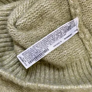 ZARA Wide Lapel Cape Collar Knit Sweater Sage Green Pullover Cottagecore Medium thumbnail 14