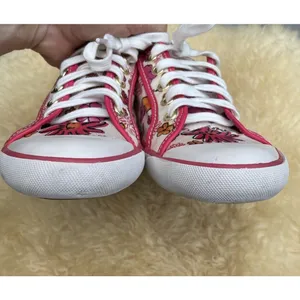 Y2K Floral Coach Barrett Canvas Sneakers Pink White Lace Up Shoes Women's 8B thumbnail 14