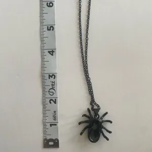 Gothic Black/Red Cute Spider‎ Pendant Necklace Punk Retro Style Fashion Jewelry thumbnail 14