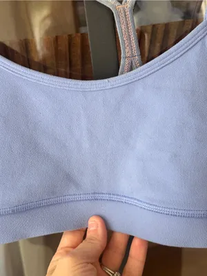 Lululemon Flow Y Bra IV sports racerback Lullaby periwinkle mesh luon thumbnail 6