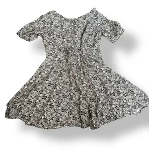 Express Vintage 90s Black White Floral Rayon Button Front Romper‎ Small Romantic thumbnail 12