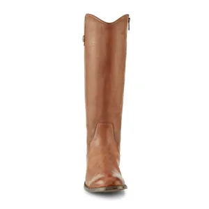 FRYE Leather Tall Boots in Cognac Brown, Western Inside Zip Size 5 NEW thumbnail 3