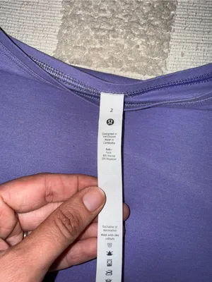 NWOT Lululemon Back in Action Long-Sleeve Shirt *Pique Dark Lavender‎ size 2 thumbnail 3