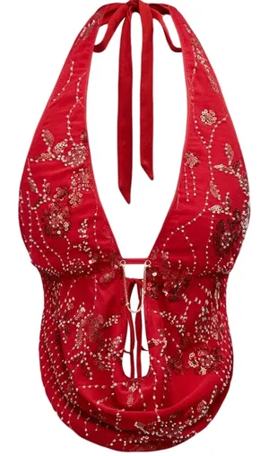 Red sequin top Size M thumbnail 1