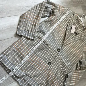 Free People Blazer Jacket NWT cotton plaid better together womens Brown (large) thumbnail 7