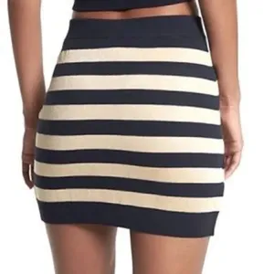 NWT Y2K Vintage Forever 21 Striped Micro Mini Skirt Black and tan medium thumbnail 1