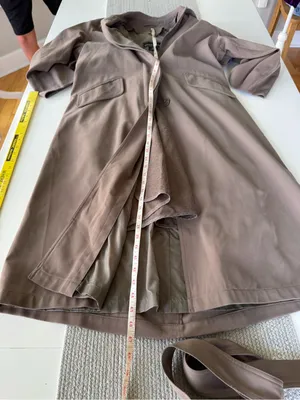 Vintage Regent Park Khaki Belted Trench Coat with Warm Lining Size 10P thumbnail 7