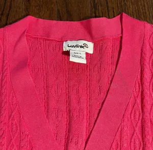 Pink Cropped Sweater Vest Size L thumbnail 2