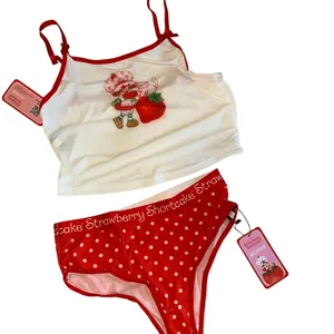 Strawberry Shortcake Pajama Set NWT Size L thumbnail 2
