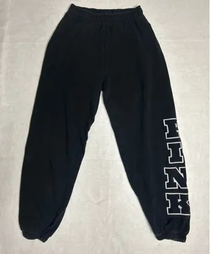 PINK Victoria's‎ Secret Embroidered Logo Sweatpants Black XS GUC thumbnail 1