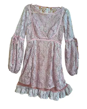 Free People Ruby Lacy Mauve Dress Small thumbnail 1