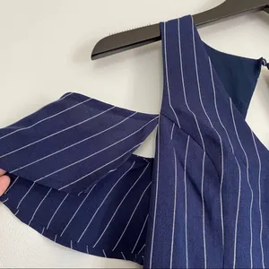 NWT J.O.A. Pinstripe Cold Shoulder Dress XS thumbnail 6