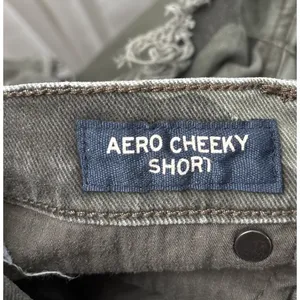 Aeropostale Aero Cheeky Short Size 00 Army Green Camouflage Short Mini Gorpcore Y2K Fray Hem thumbnail 7