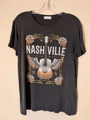 Altar'd State Nashville T-Shirt Music City Graphic Vintage Wash Women’s Medium thumbnail 1