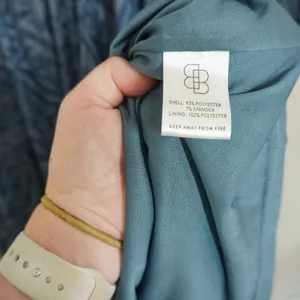 Baltic Born Size 2X Esmeralda Slate Blue Burnout Velvet Maxi Dress V-Neck Floral thumbnail 7