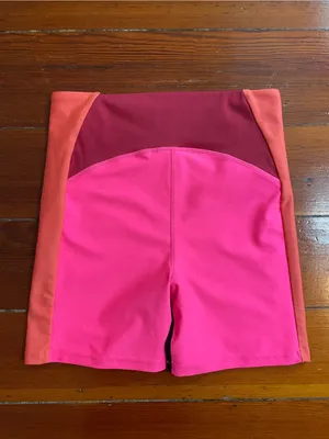 P.E Nation Flyaway Colorblock Bike Shorts Knockout Pink Sz S 💛🎀 thumbnail 5