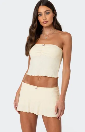 Edikted brand new yellow tube top xs thumbnail 1