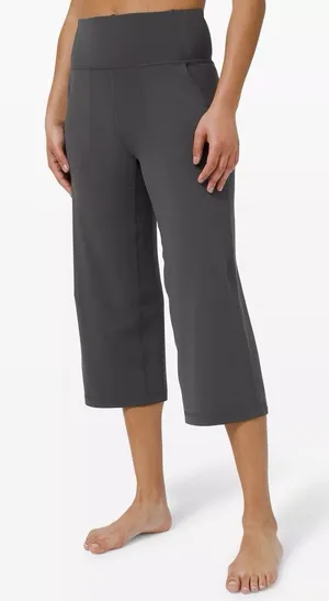 LULULEMON Align Wide Leg Super-High-Rise 23” Crop - Graphite (Dark) Grey - Sz. 6 thumbnail 1