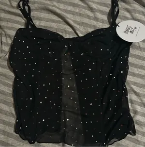 Princess Polly Black Sheer Sparkle Cami Top thumbnail 1