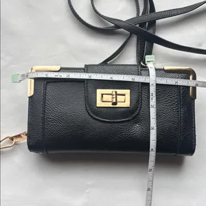 Elegant Black Leather Crossbody Bag GUC thumbnail 6