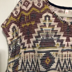 Boho Aztec western print‎ shirt tassel detail Xhilaration women’s size medium thumbnail 4