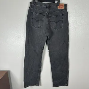 Levi's Low Pro Straight Jeans Womens 29 Black Wash Denim 90s Style 100% Cotton thumbnail 3