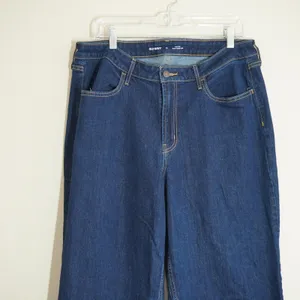 Old Navy Women's Size 16 Wow Wide Leg Jeans High Rise Dark Wash Denim Jeans thumbnail 2