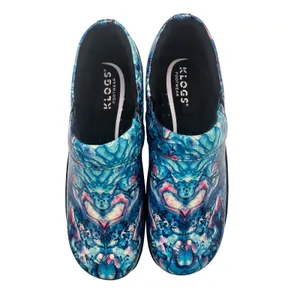 Klogs Mission Blue Pink Kaleidoscope Marble Slip Resistant Clogs Women's 6.5M thumbnail 3