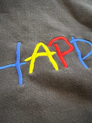 MADHAPPY x Toy Story Pixar Black logo embroidered Hoodie XS HTF thumbnail 4