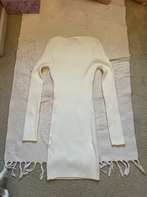 Princess Polly Knit White Sweater Dress thumbnail 3