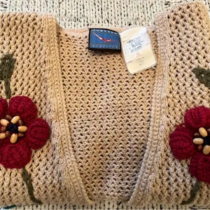 Jantzen Classics Vintage Boho Knit Floral Sweater Vest Women’s Size M EUC thumbnail 5