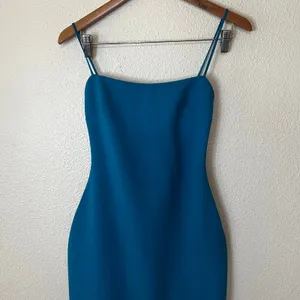 Cinq à Sept Blue Cairen Thigh slit bodycon midi dress WOMENS 0 thumbnail 3