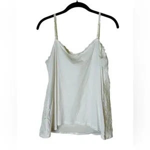 Cream Floral Lace Cami Top Ethereal Fairycore Coquette Cottagecore Layering thumbnail 6