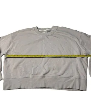Lululemon Women’s 12 Crewneck Sweatshirt Natural Beige‎ Oversized Cotton Crop thumbnail 7