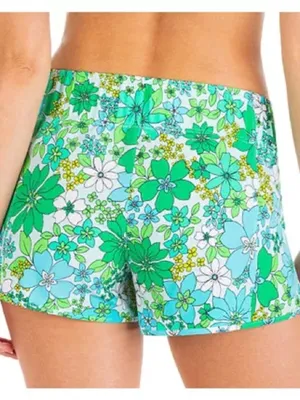 HURLEY AQUAS WILD BLOOM 2.5” BOARDSHORTS Women’s Floral Swim Short - Green Multi thumbnail 2