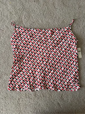 Anthropologie by Anthropologie Silky lipstick Cowl-Neck Tank Top size xl NWT thumbnail 3