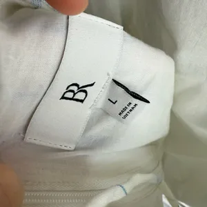 Banana Republic White Linen tank top with Pale Blue Accents LINEN thumbnail 3
