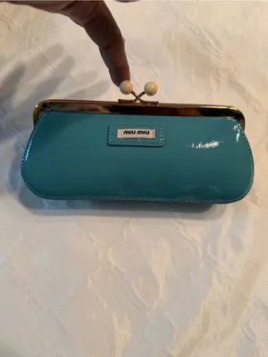 Miu Miu Blue Mini Pochette/Cross thumbnail 3
