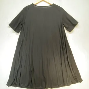 ASOS DESIGN‎ Pleated Tie Neck Babydoll Dress Black Mini Short Sleeve US 6 thumbnail 7