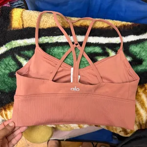 Alo Soft Lavish Bra Size‎ Small W9234R Sports Bra Workout Pink Straps thumbnail 6