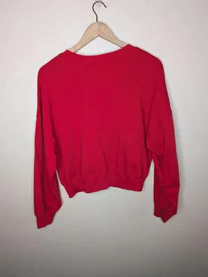 Strawberry Shortcake Always Sweet Red Cropped Sweatshirt Large thumbnail 8