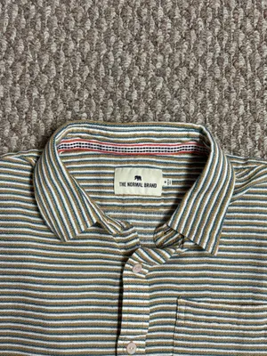 The Normal Brand Freshwater Short Sleeve Casual Striped Button Up Shirt thumbnail 3
