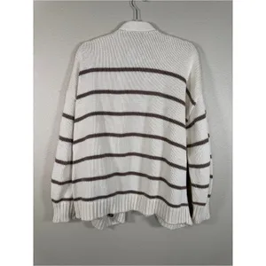 Jenni Kayne Cream Tan Chunky Knit Cardigan Sweater Womens S Oversized Casual thumbnail 5