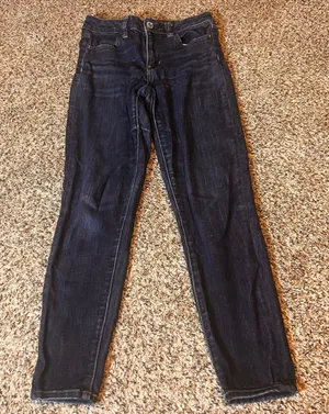 American Eagle Outfitters Hi-Rise Jeggings Dark Wash Women's‎ Jeans thumbnail 1