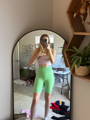 Green Biker Shorts Size M thumbnail 2