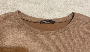 ZARA Fall Tan Cropped Long Sleeve thumbnail 2