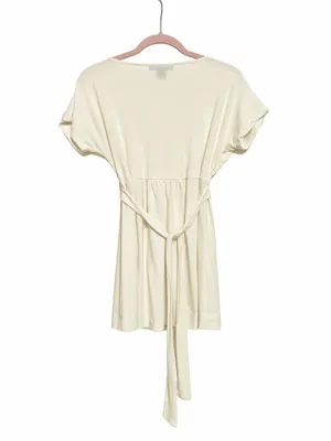 Cherie Tunic Top Medium VTG Y2K Coquette Braided V Neck Boho Crochet Medallion thumbnail 5