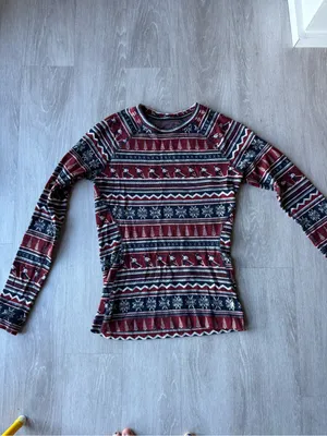 Smartwool Women's Classic Thermal Merino Base Layer Crew Fair Isle Size M thumbnail 3